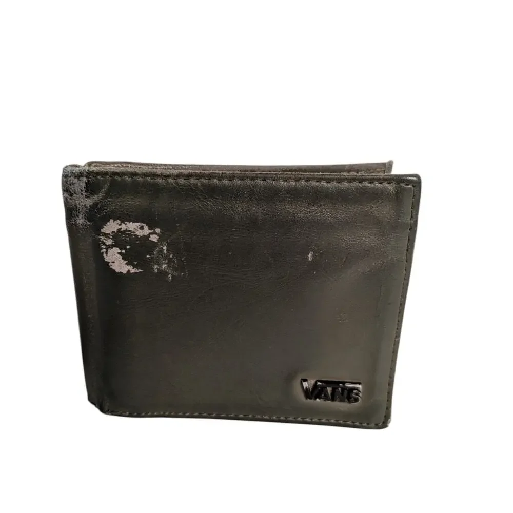 Vans Bifold Wallet Army Green Leather Like
